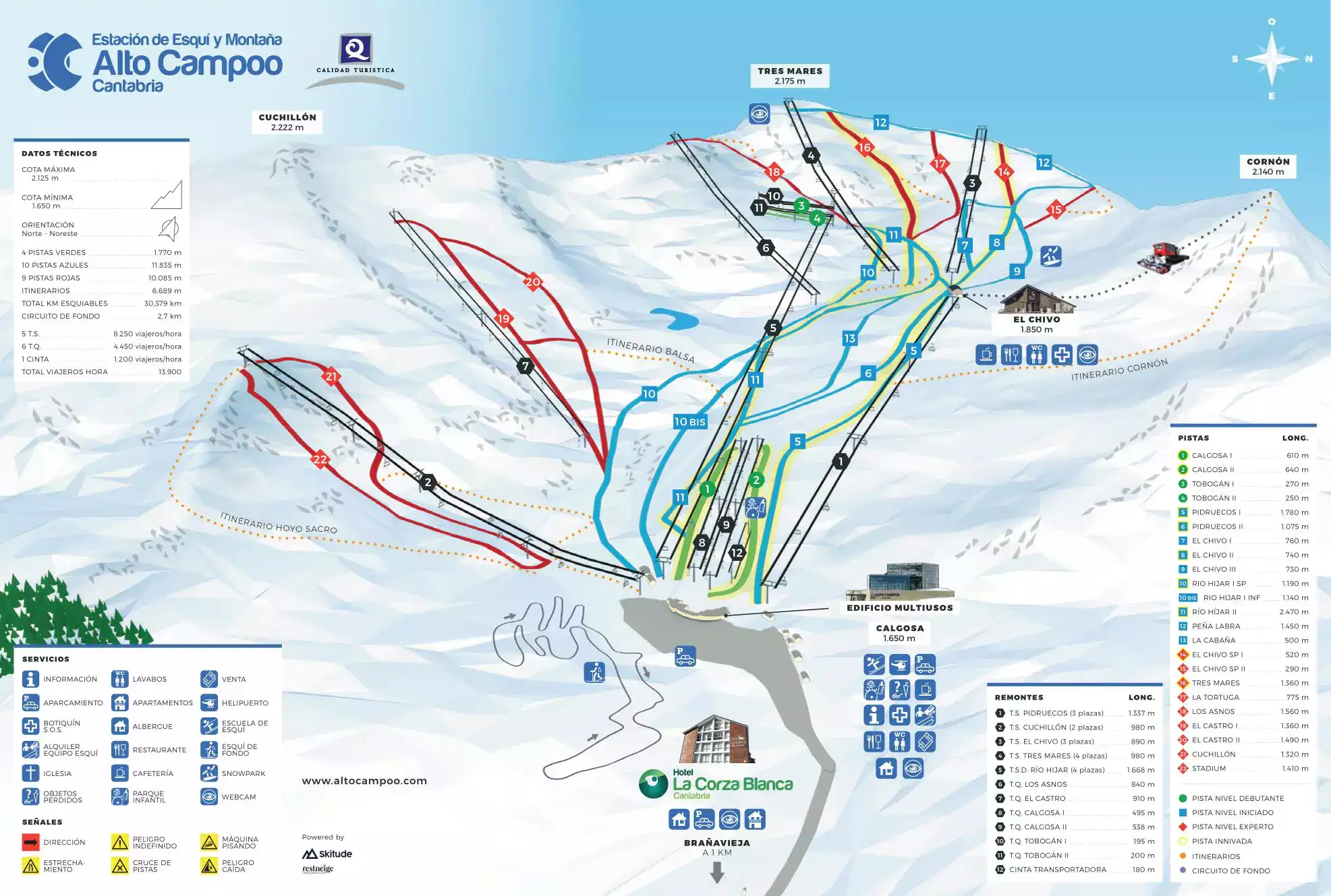 Mapa Estación de Esquí Alto Campoo